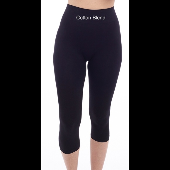 Cotton Blend-Perfect Fit Capri Legging - Picture 1 of 4